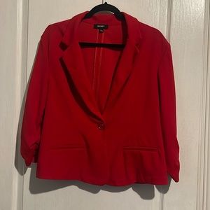 Red blazer 3/4 sleeve Size Large